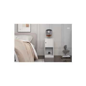 BK Concept KMD-1037-Ç Çıtasız Raflı Kapaklı Beyaz Komodin