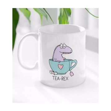 BK Gift Beyaz Tea Rex Tasarımlı Kupa