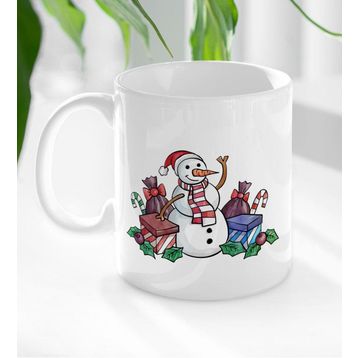 BK Gift Beyaz Yılbaşı Tasarımlı 15 Kupa