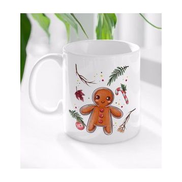 BK Gift Beyaz Yılbaşı Tasarımlı 4 Kupa