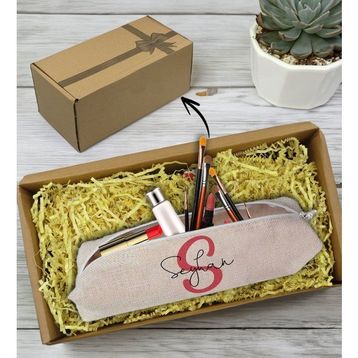 BK Gift Kişiye Özel Isimli Kalemlik Keten