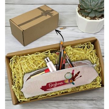 BK Gift Kişiye Özel Isimli Kalemlik Keten