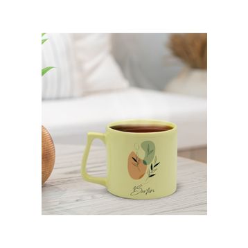 BK Gift Pastel Sarı Middle Kupa Bardak