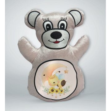 BK Gift Sevimli Arı 3 Tasarımlı Krem Ayıcık Yastık