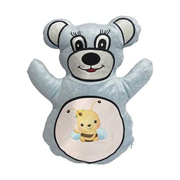 BK Gift Sevimli Arı Tasarımlı Mavi Ayıcık Yastık