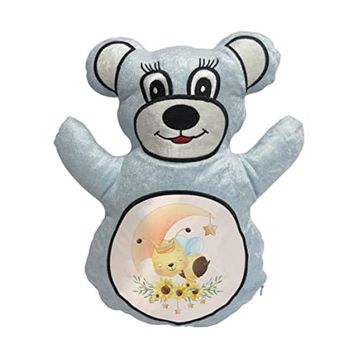BK Gift Sevimli Arı Tasarımlı Mavi Ayıcık Yastık