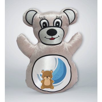 BK Gift Sevimli Ayıcık Tasarımlı Krem Ayıcık Yastık