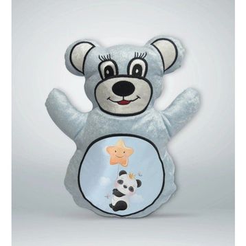 BK Gift Sevimli Panda 7 Tasarımlı Mavi Ayıcık Yastık