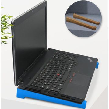 BK Gift Taşınabilir Ahşap Mavi Notebook Laptop Standı