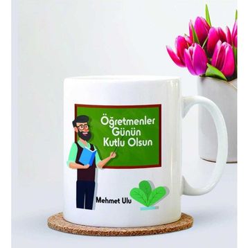 Bk Öğretmenler Günü Temalı-10 Kişiye Özel Beyaz Kupa Bardak