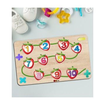 BK Toys Çocuklara Özel Sayılar Temalı Büyük Boy Ahşap Eğitici Yapboz 50x30cm Puzzle