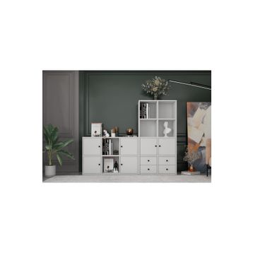 BKConcept KTP-1441-Ç 6 Kapaklı Çekmeceli 165 cm Beyaz Kitaplık