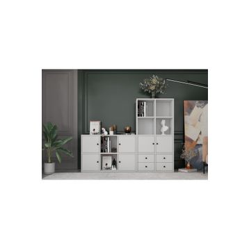 BKConcept KTP-1441-Ç 6 Kapaklı Çekmeceli 165 cm Beyaz Kitaplık