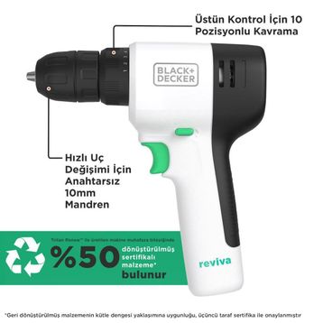 Black & Decker Reviva REVDD12C-QW 12 V 1.5 Ah Şarjlı Matkap