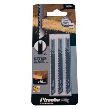 Black & Decker X21003 3'lü U Tipi Ahşap Dekupaj Bıçak Seti