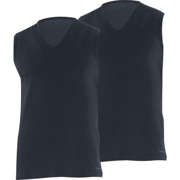 Blackspade 9227 Loose Fit V Yaka Sıfır Kol 2'li Siyah Erkek Atlet