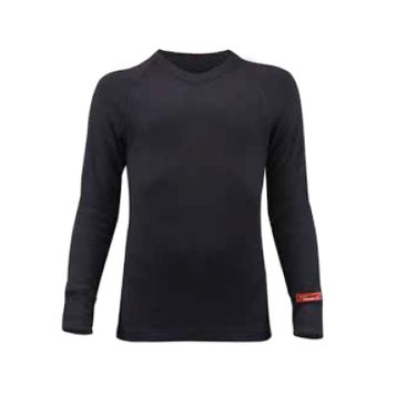 Blackspade 9248 Uzun Kollu V Yaka 2. Seviye Siyah Çocuk Termal İçlik