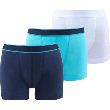 Blackspade 9395 Lacivert Aqua Beyaz 3'lü Paket Erkek Çocuk Boxer