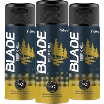 Blade Deep Chill 3x150 ml Sprey Deodorant