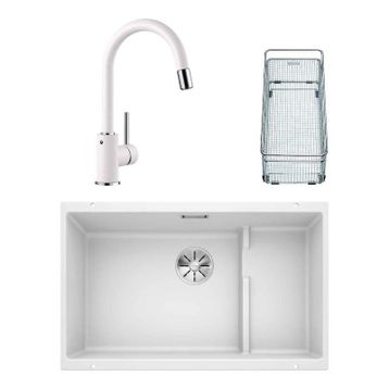 Blanco Subline 700 U Level Eviye Beyaz Mida Beyaz Eviye Seti