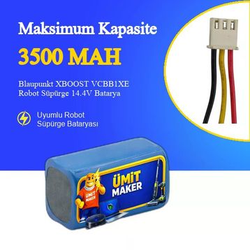 Blaupunkt XBOOST VCBB1XE Robot Süpürge 3500 mAh Batarya