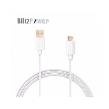 BlitzPower Beyaz Android İçin Micro USB Şarj Kablosu