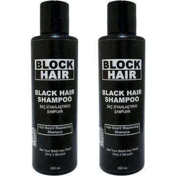 Block Hair Beyaz Saç Sakal Harici Uygulama 2x200 ml Şampuanı