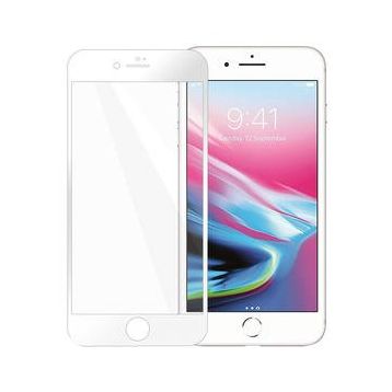 Blogy iPhone 8-7 Flexi 5D Beyaz Ekran Koruyucu