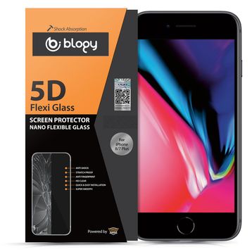 Blogy iPhone 8 Plus 7 Plus Flexi Siyah 5D Ekran Koruyucu