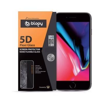 Blogy iPhone 8 Plus 7 Plus Flexi Siyah 5D Ekran Koruyucu