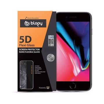 Blogy iPhone 8 Plus 7 Plus Flexi Siyah 5D Ekran Koruyucu