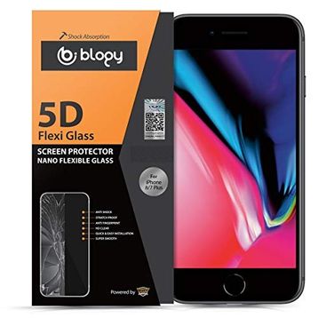Blogy iPhone 8 Plus 7 Plus Flexi Siyah 5D Ekran Koruyucu