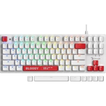Bloody S310N TKL Red Switch RGB Mekanik Beyaz Gaming Klavye
