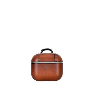 BloominBag Aurel Snap Charm Taba Deri Airpods 3 Kılıfı