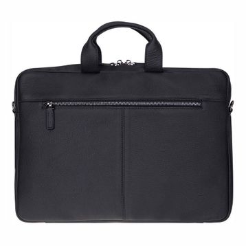 BloominBag Urban Shell Pro 16"" Noir Black Hakiki Deri Laptop Macbook Çantası