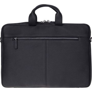 BloominBag Urban Shell Pro 16"" Noir Black Hakiki Deri Laptop Macbook Çantası
