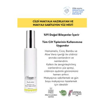 Bloumsie Fix & Mist Hammamelis Cica Aloe Vera Caffeine and Bamboo Cilt Tonu Eşitleyici Mist