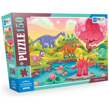 Blue Focus 150 Parça Cute Dinosaurs Sevimli Dinozorlar Puzzle