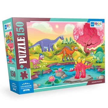 Blue Focus 150 Parça Cute Dinosaurs Sevimli Dinozorlar Puzzle
