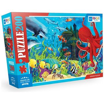 Blue Focus 200 Parça Aquatic Life Deniz Yaşamı Puzzle
