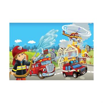 Blue Focus 50 Parça Fireman İtfaiyeci Puzzle