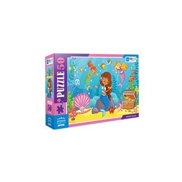 Blue Focus 50 Parça Mermaid Deniz Kızı Puzzle