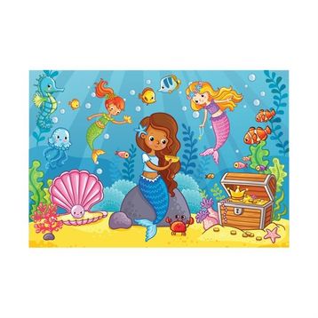 Blue Focus 50 Parça Mermaid Deniz Kızı Puzzle