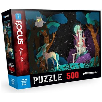 Blue Focus 500 Parça Unicorn Story Tek Boynuzlu At Hikayesi Puzzle