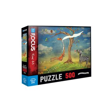 Blue Focus 500 Parça Zebra Love Giraffe Zebranın Aşkı Zürafa Puzzle