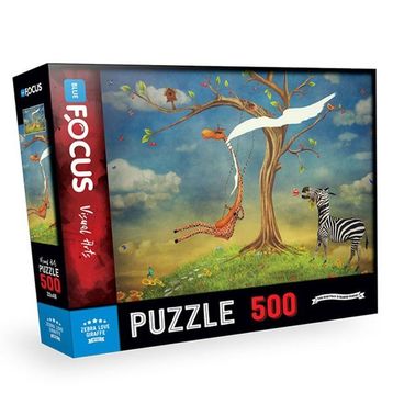 Blue Focus 500 Parça Zebra Love Giraffe Zebranın Aşkı Zürafa Puzzle