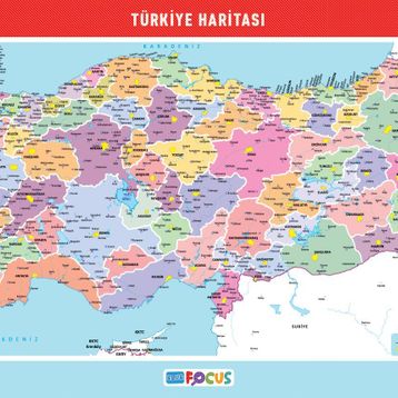 Blue Focus 56x30 cm Büyük Boy Türkiye Haritası Puzzle