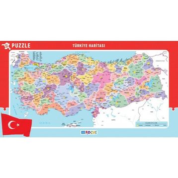 Blue Focus 56x30 cm Büyük Boy Türkiye Haritası Puzzle