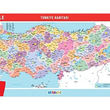 Blue Focus 56x30 cm Büyük Boy Türkiye Haritası Puzzle