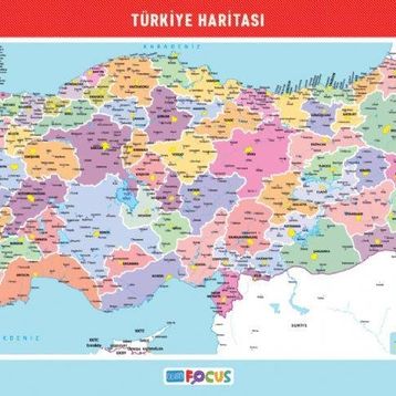 Blue Focus 56x30 cm Büyük Boy Türkiye Haritası Puzzle